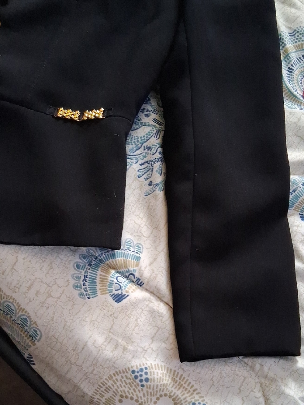 Tahari Black Blazer with Gold Buttons - Picture 2 of 9